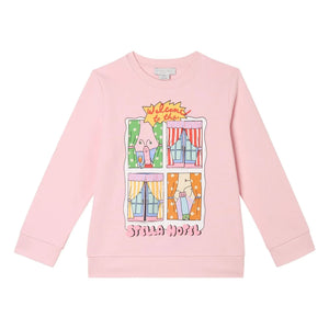 Stella McCartney Kids - Stella Hotel organik pamuk sweatshirt | Pembe