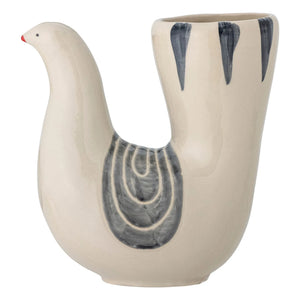 Bloomingville - Trudy Steingut-Vogelvase | Weiß