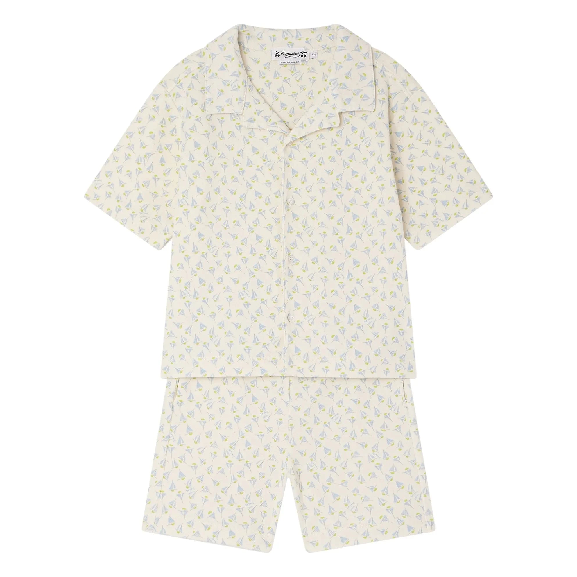 Bonpoint - Pyjamas Lothar Segelboote Bio-Baumwolle | Weiß