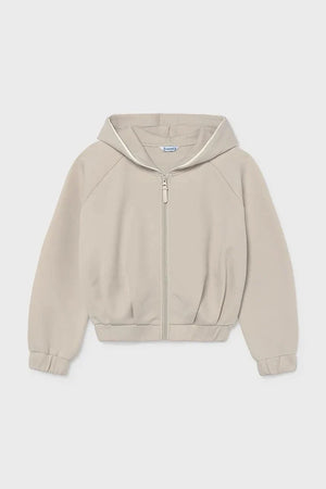 Çocuklar için pamuklu fermuarlı ve капüşonlu Mayoral sweatshirt