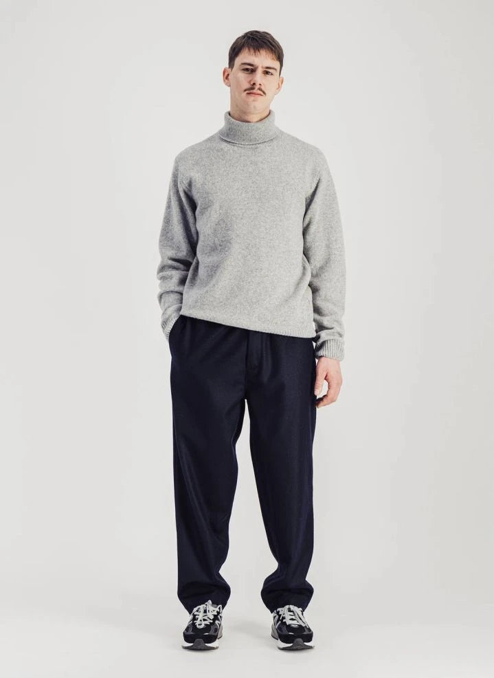 Parages - Michel Superfeine Merinowolle Pullover | Grau Melange