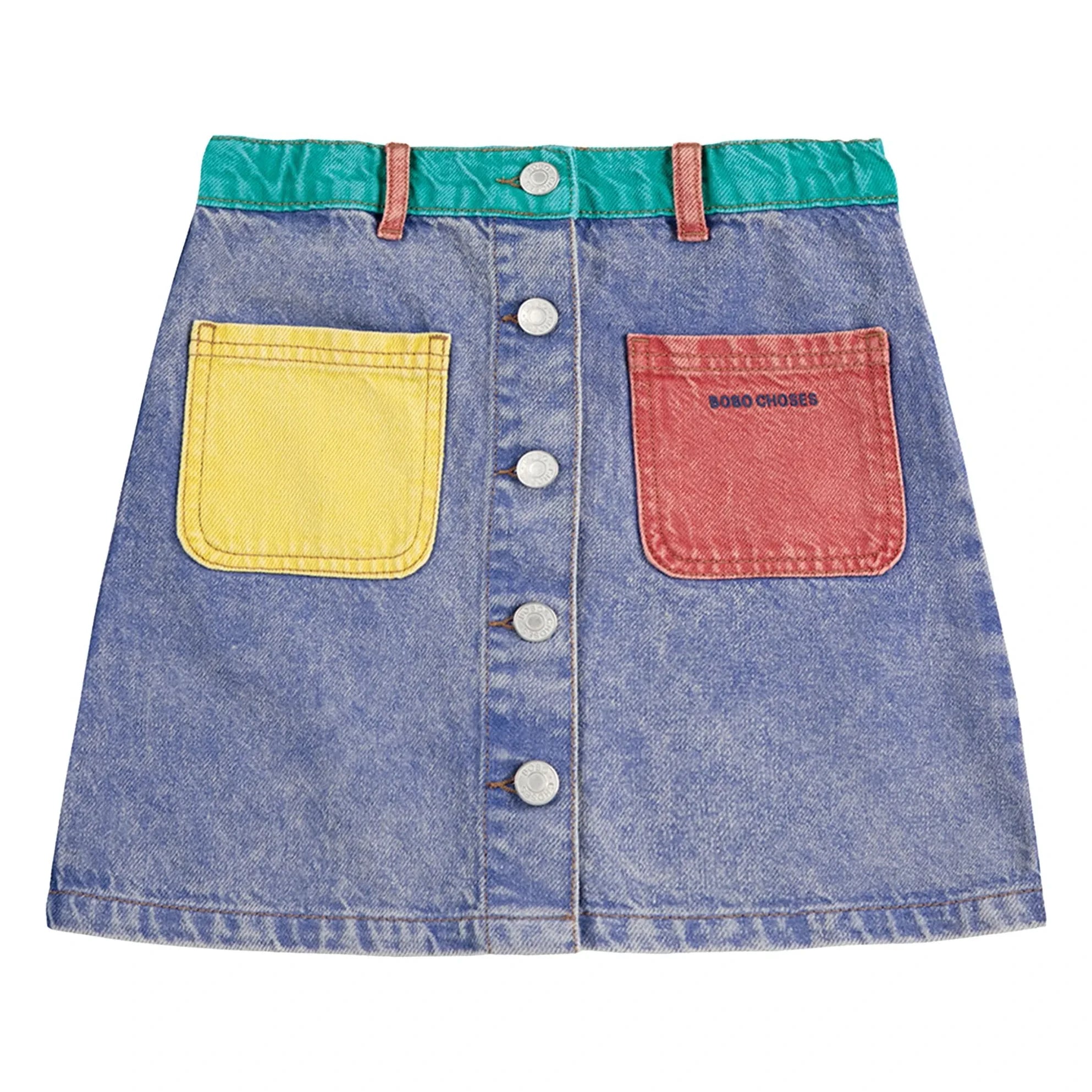 Bobo Choses - Rock aus Bio-Baumwolle mit Farbblock-Design | Blau