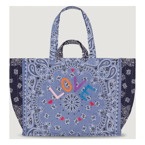 Call it by your name - Matelassé Love Maxi-Tasche | Blau