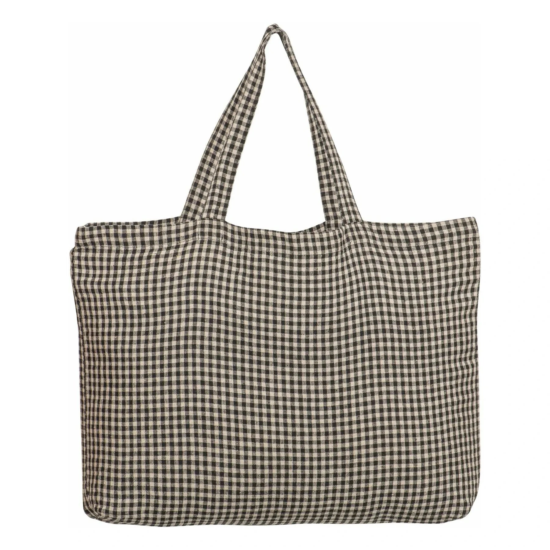 Haomy - Piana II karierte Tragetasche | Carbon