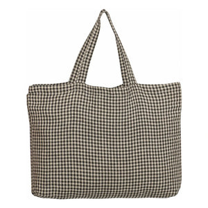 Haomy - Piana II karierte Tragetasche | Carbon