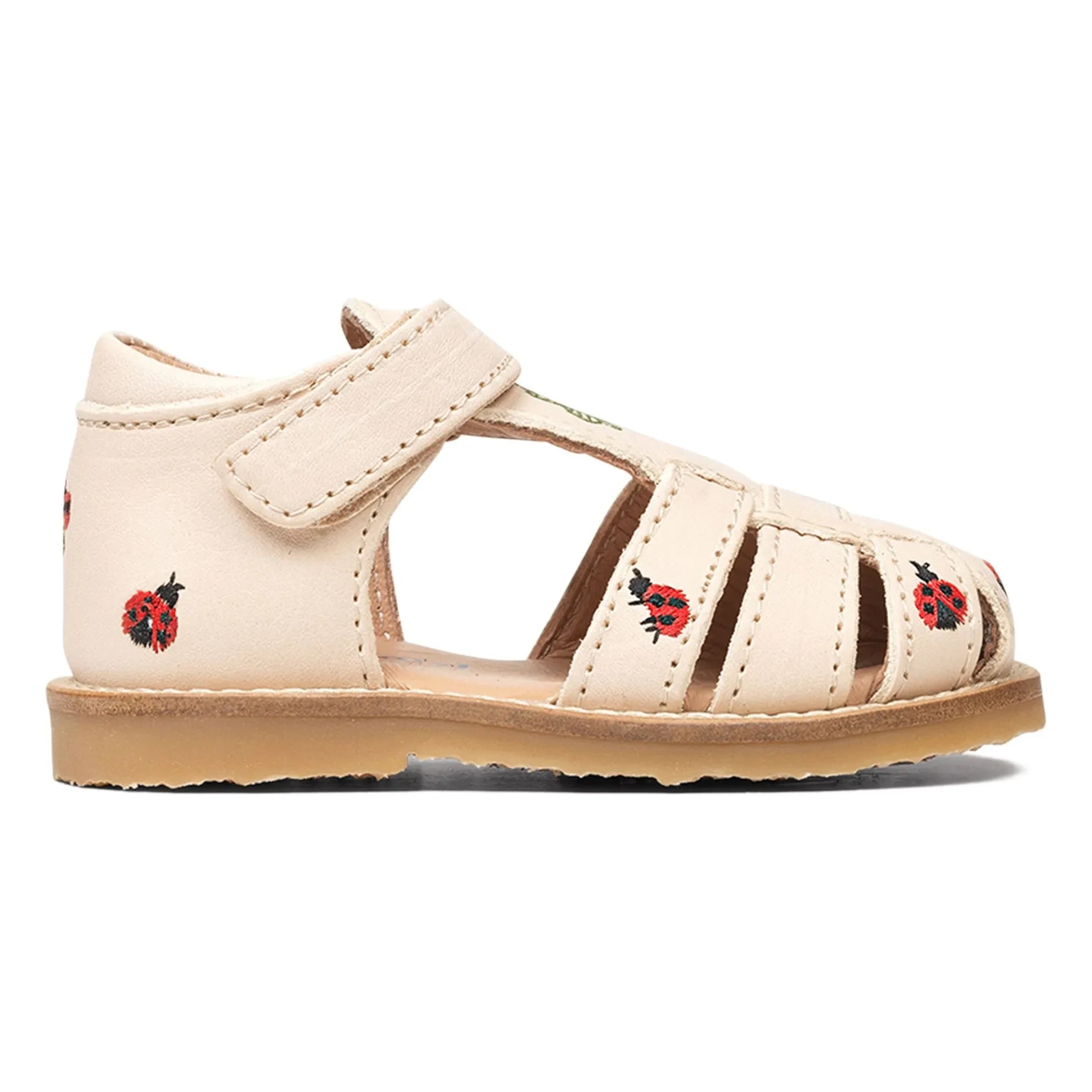 Petit Nord - Sandalen mit Marienkäfer-Stickerei - Uniqua Collection | Creme