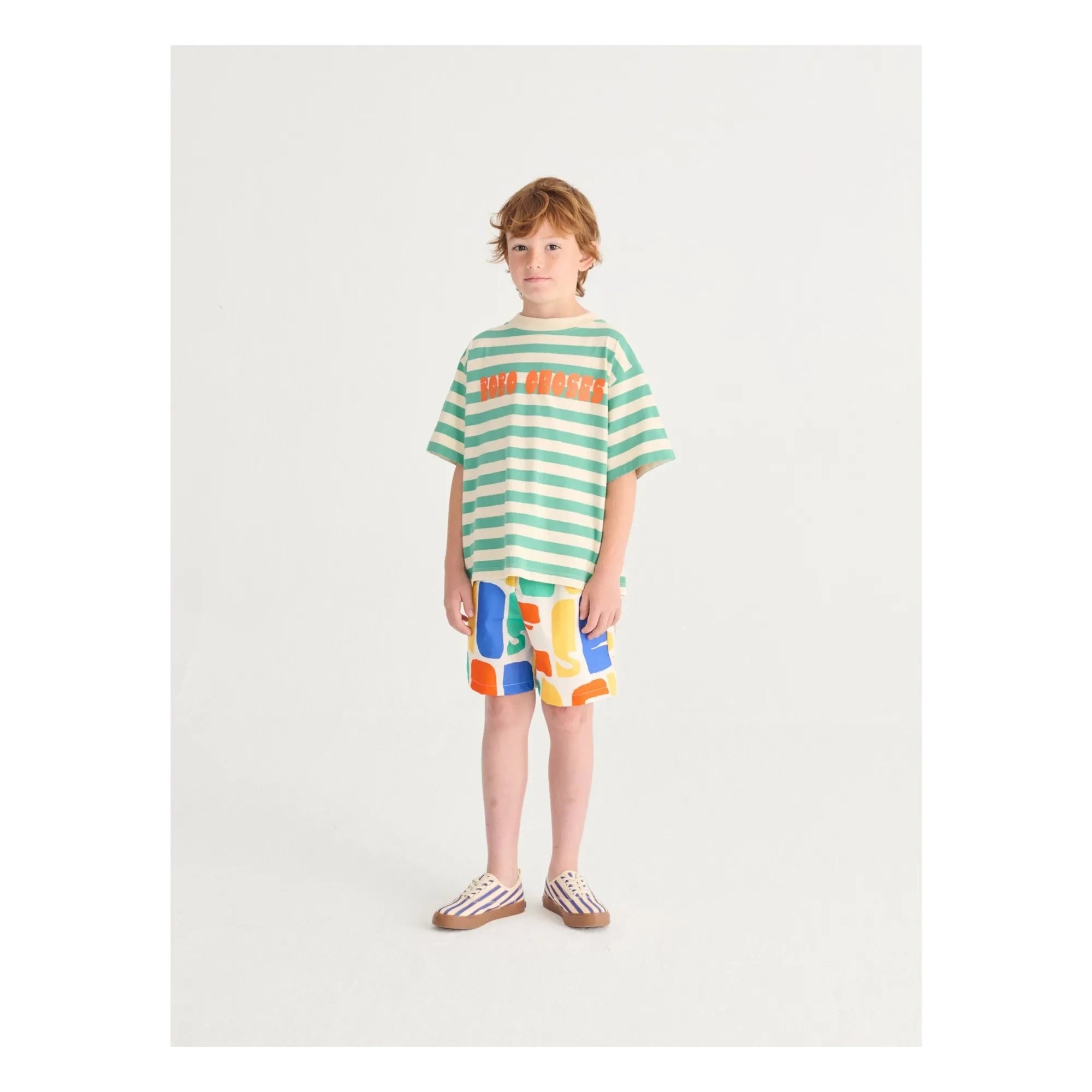 Bobo Choses - Gestreiftes Bobo Choses T-Shirt | Grün