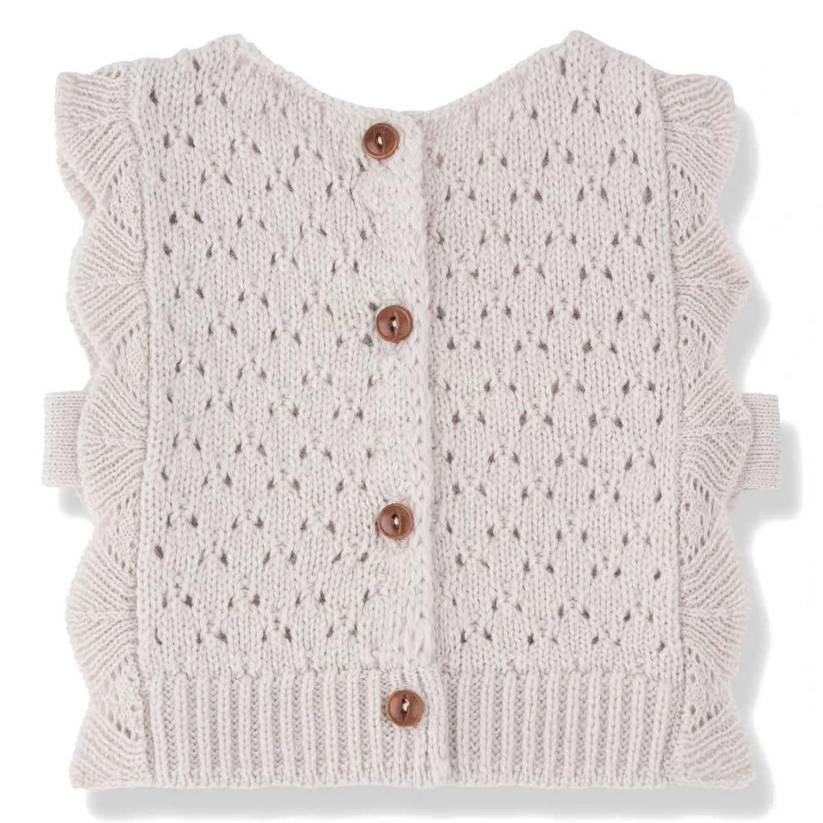 1+ in the family - Paris Babypullover mit Trägern, Merinowolle | Ecru