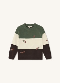 Fliink - Benna gestreifter Pullover | Ecru