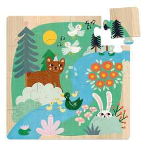 Vilac - Tiere der Welt 3-teiliges Puzzle-Set - 16 Teile