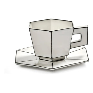 Serax - Annabet Philips Tassen- und Untertassenset - 2er-Set | Noir/Blanc