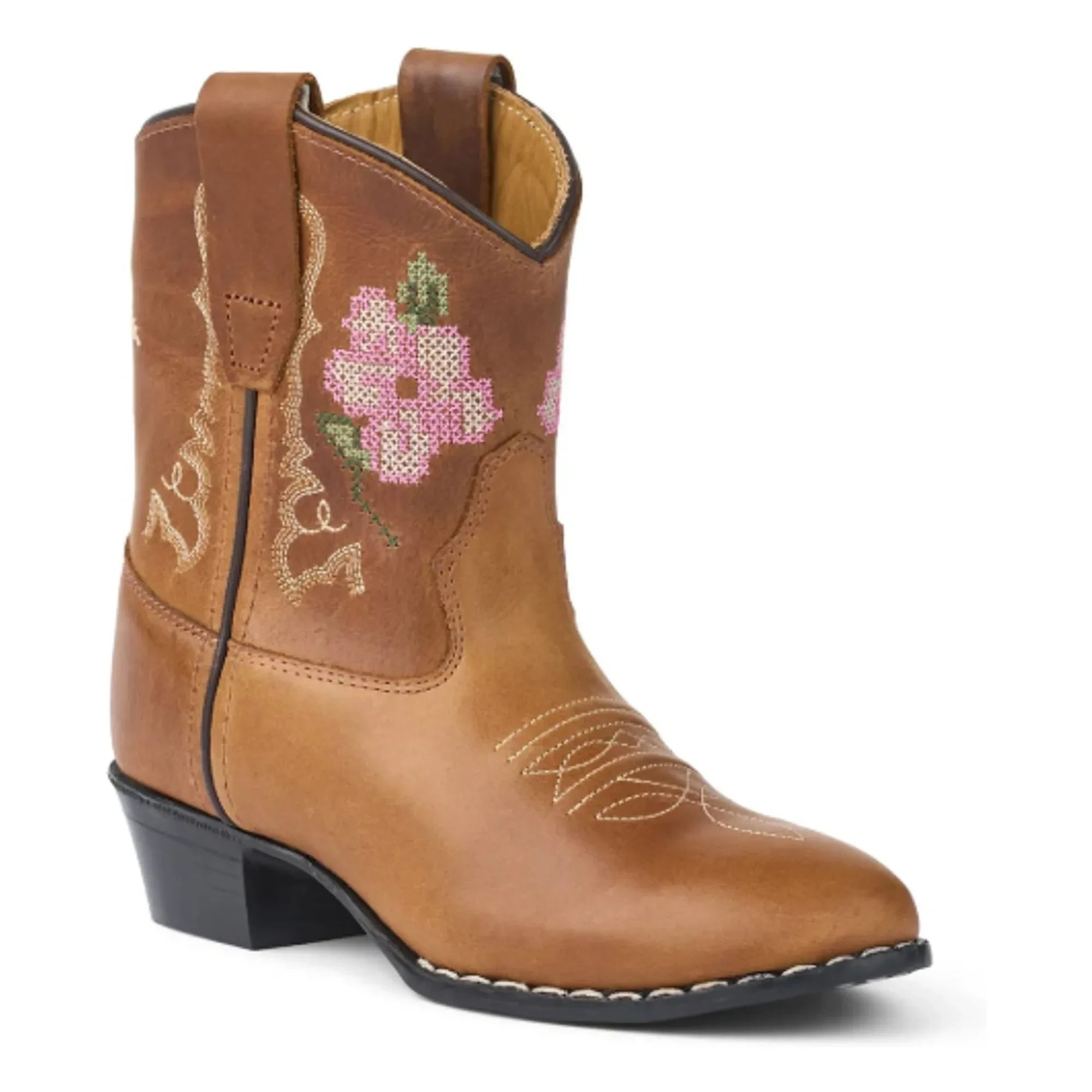 Copenhagen Colors - Niedrige Cowboystiefel Blumen - Copenhagen Colors X Bootstock | Cognac
