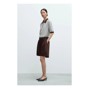 Cordera - Bermuda Schneiderhose aus Wolle | Bordeaux