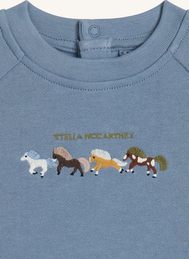 Stella McCartney Kids - Sweatshirt mit Reiter | Blau