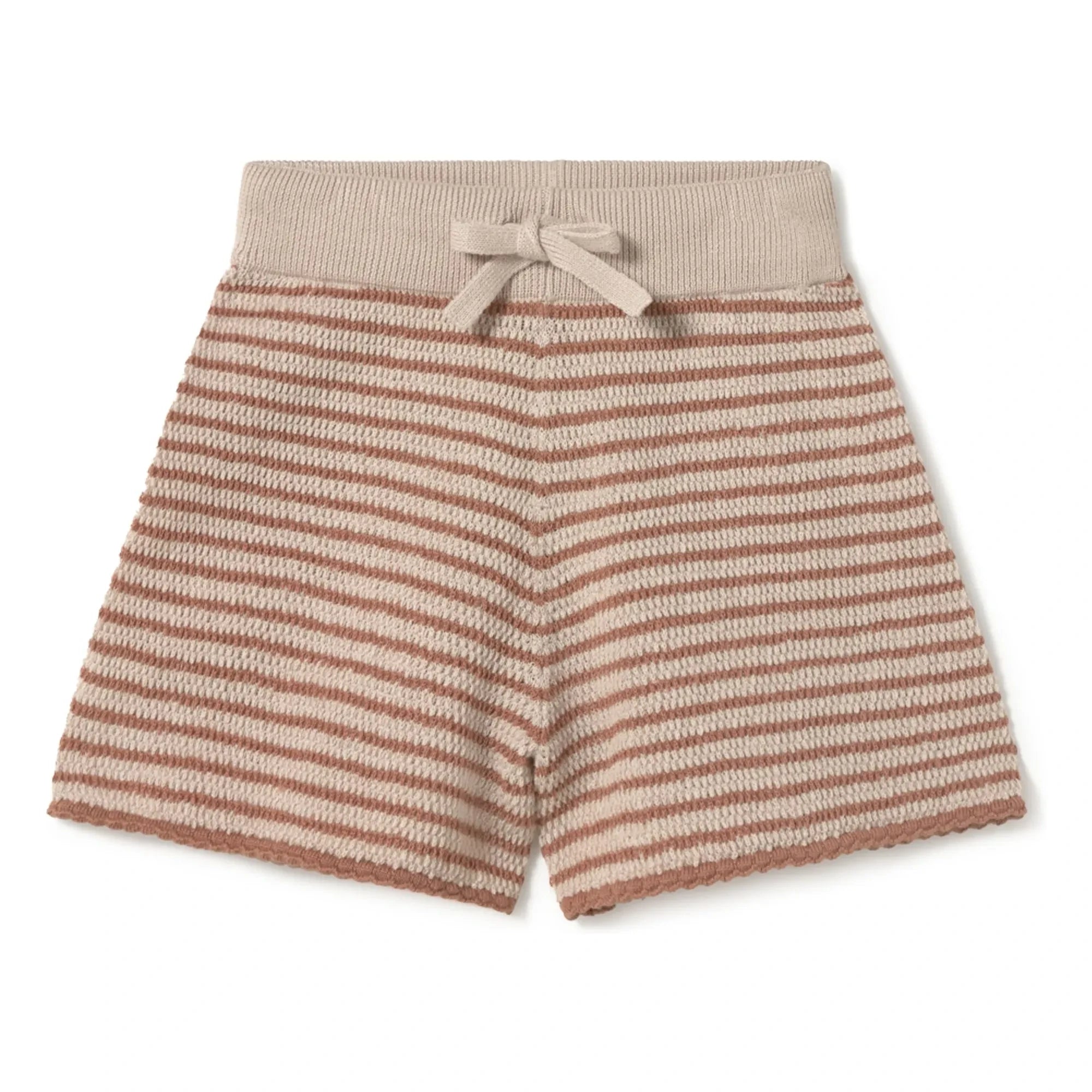 Coco au Lait - Strukturierte Bio-Baumwollshorts | Beige