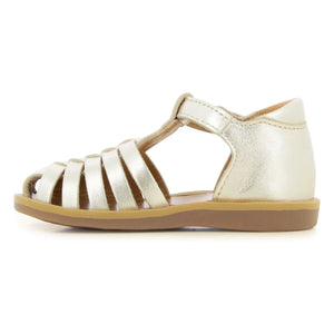 Pom d'Api – Poppy Pitti Sandalen | Gold/Silber