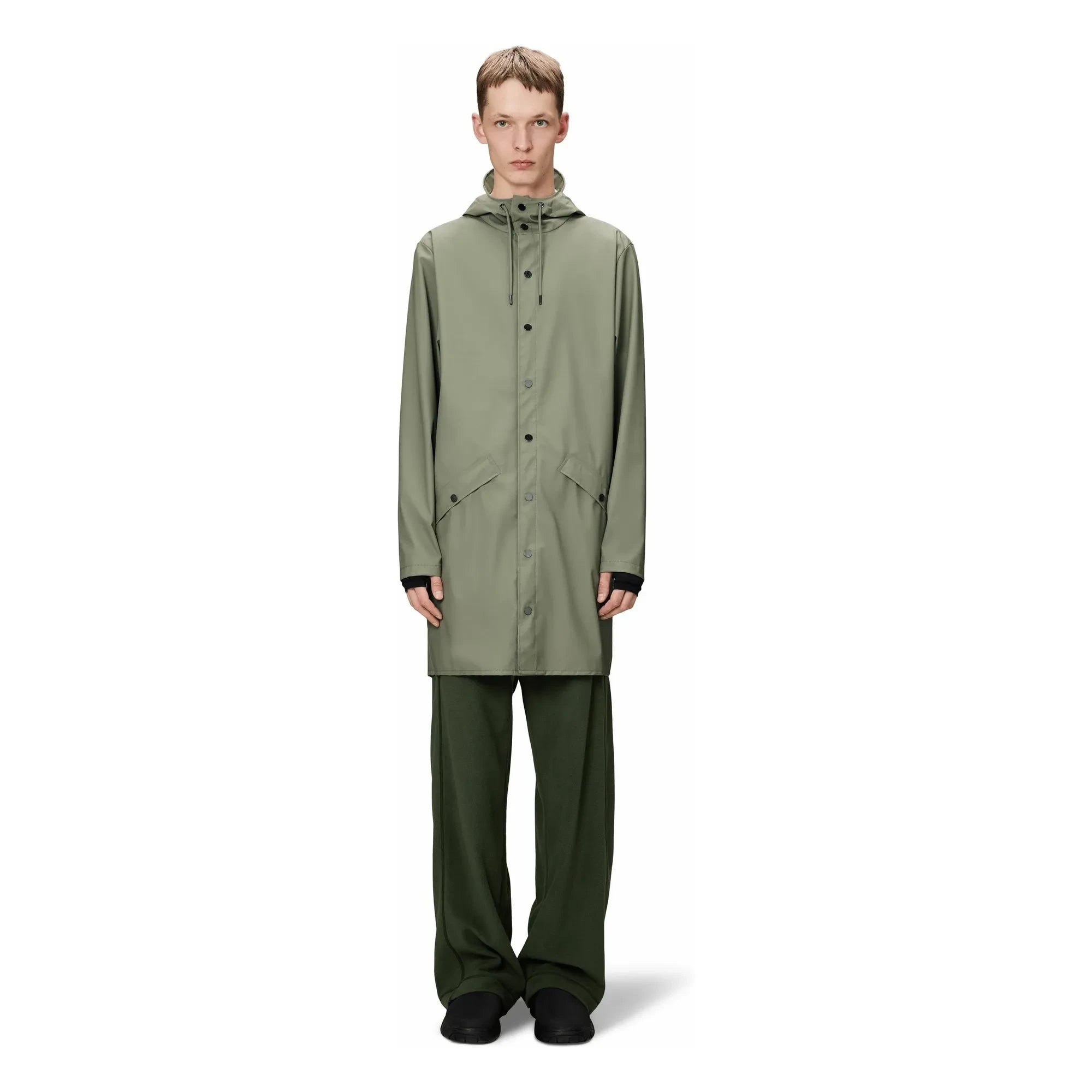 Rains – Langer Mantel W3 | Hellkhaki