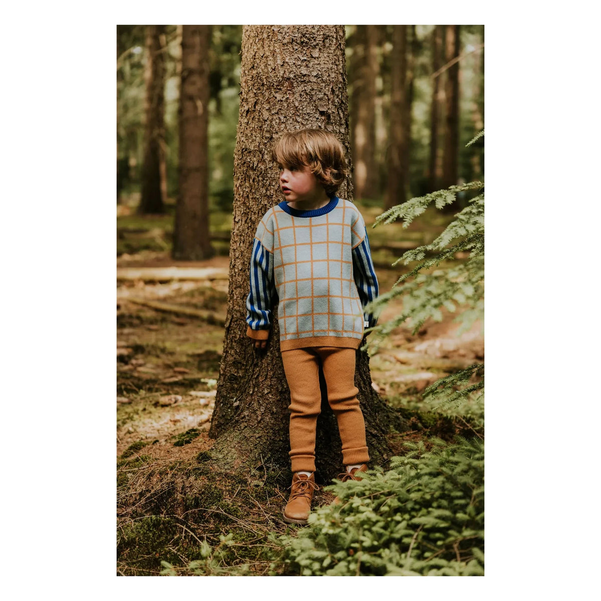 Yuki - Gerippte Bio-Baumwoll-Leggings | Senf
