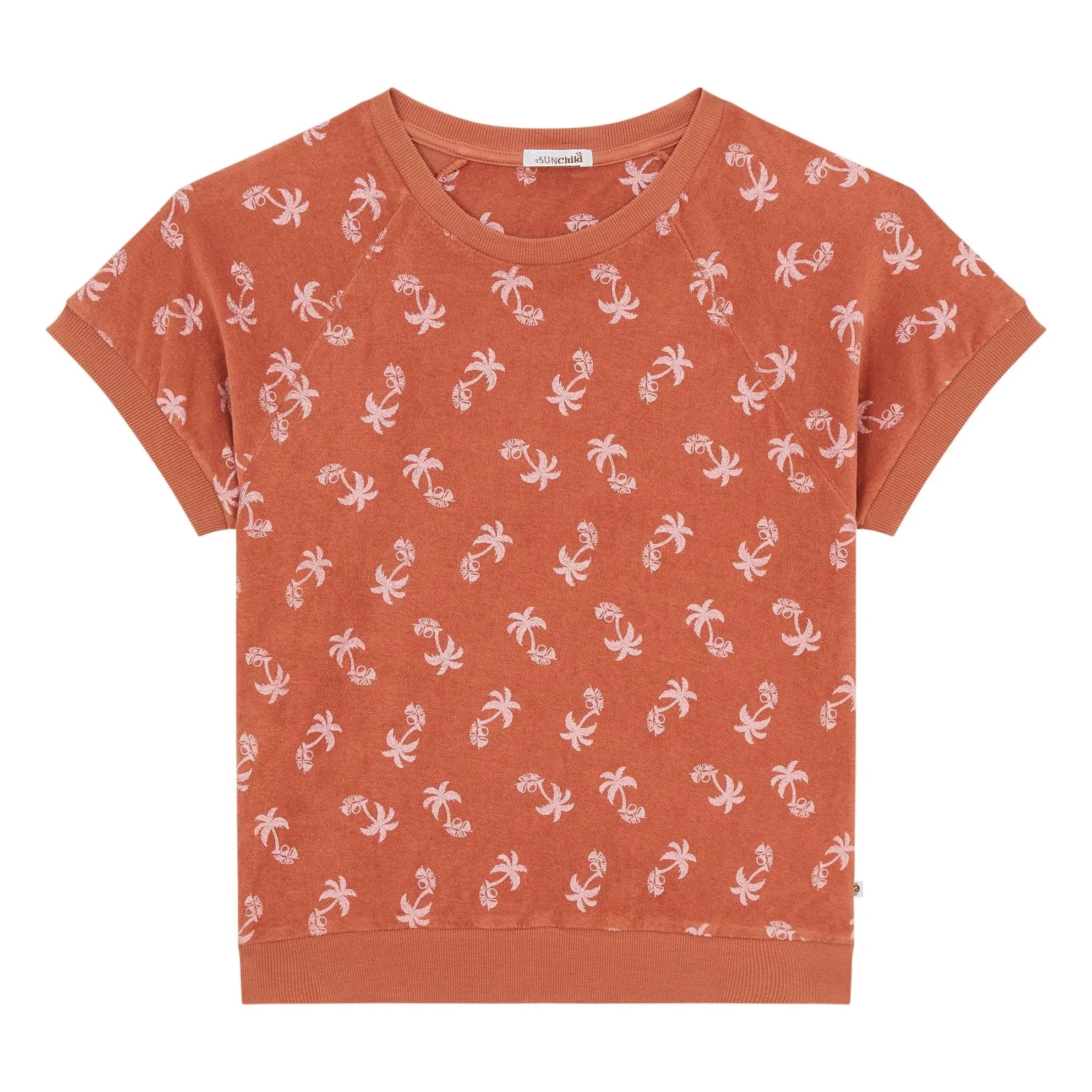 Sunchild - Jaco Eponge kısa kollu sweatshirt | Terracotta