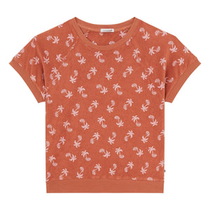 Sunchild - Jaco Eponge kısa kollu sweatshirt | Terracotta