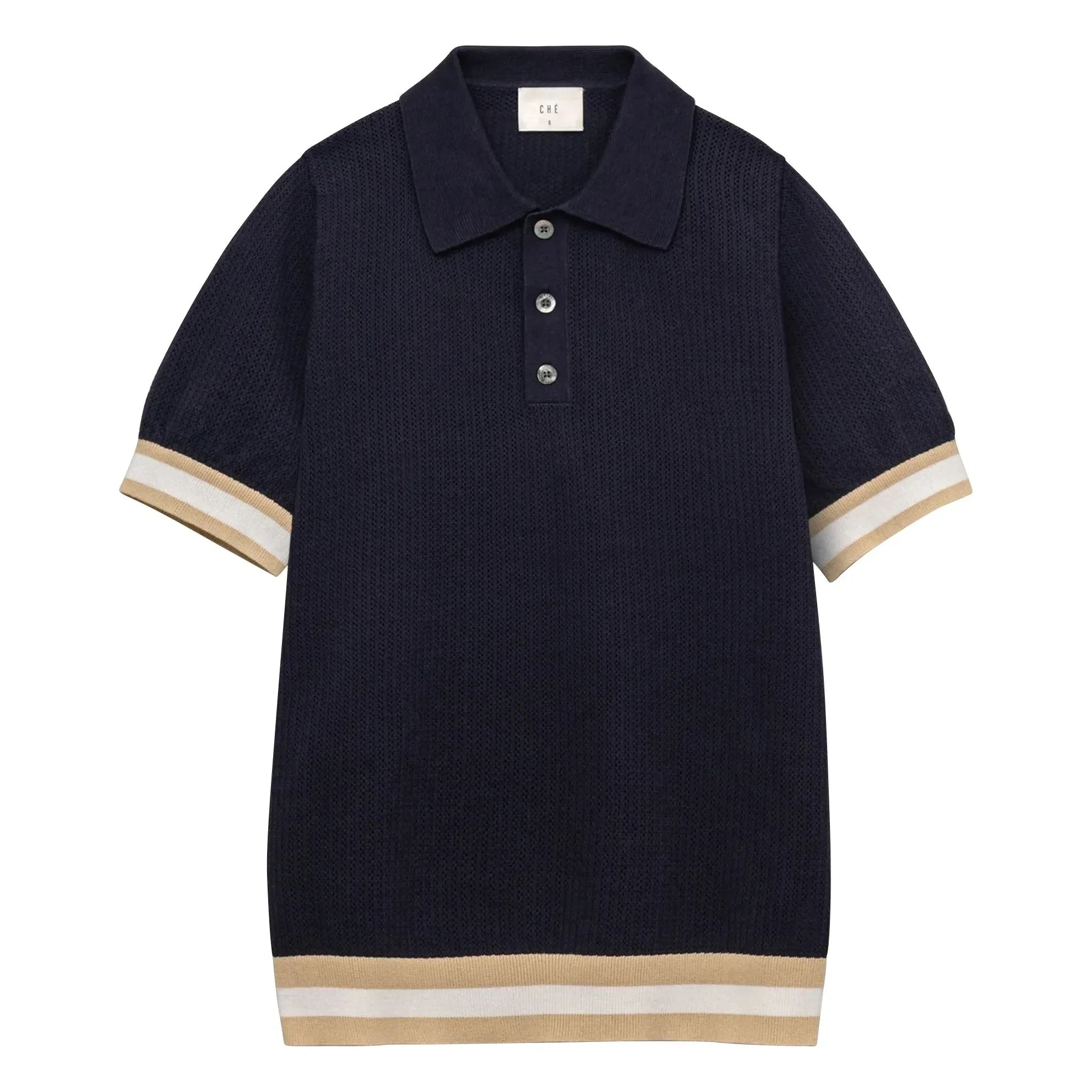 Ché Studios - Quinn Baumwoll-Poloshirt | Marineblau