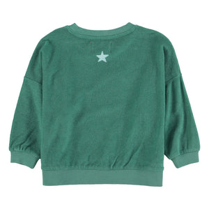 Piupiuchick - Bio-Frottee-Logo-Sweatshirt | Grün