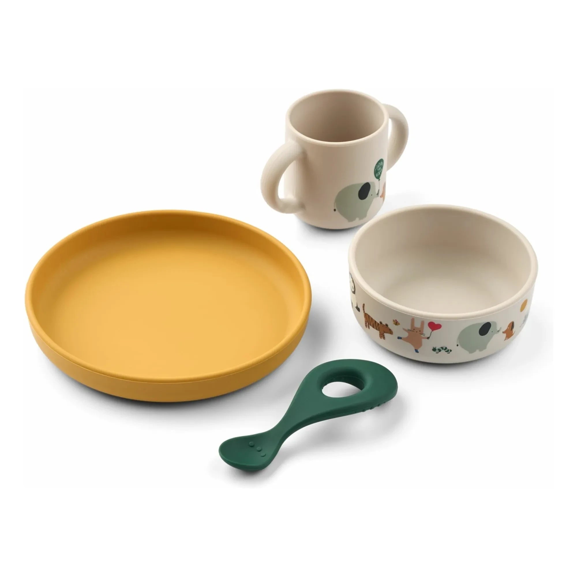 Liewood - Vivi Silikonschalen-Set - 4er-Set | Around the world/Sandy