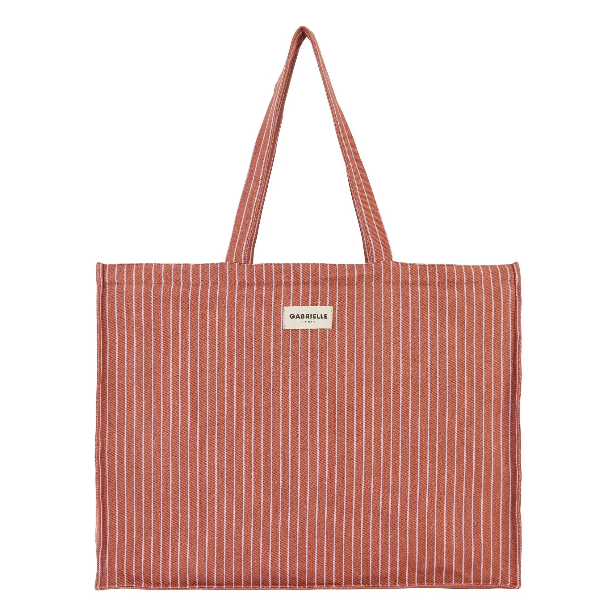 Gabrielle Paris - Lila gestreifte Wochenendtasche | Rosa