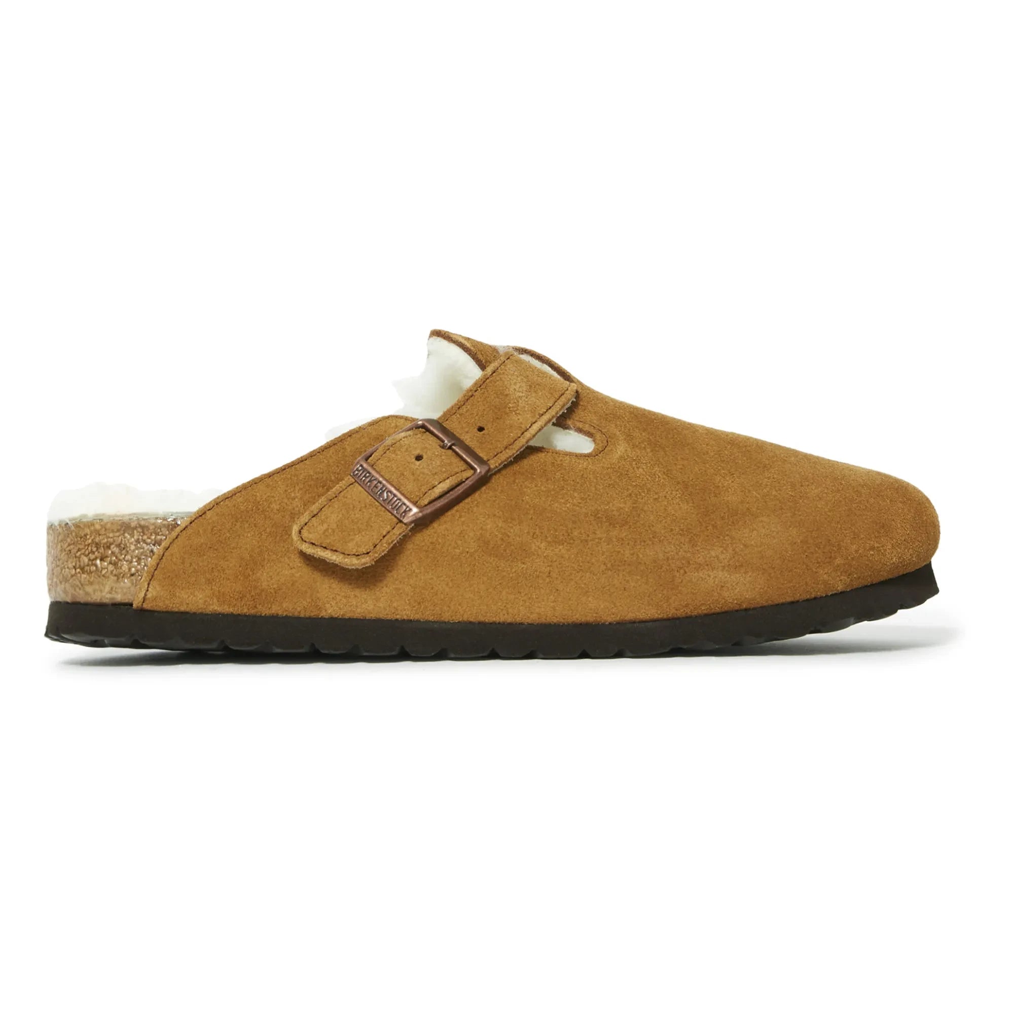 BIRKENSTOCK - Boston Furry Suede Clogs - Erwachsenenkollektion | Kamel