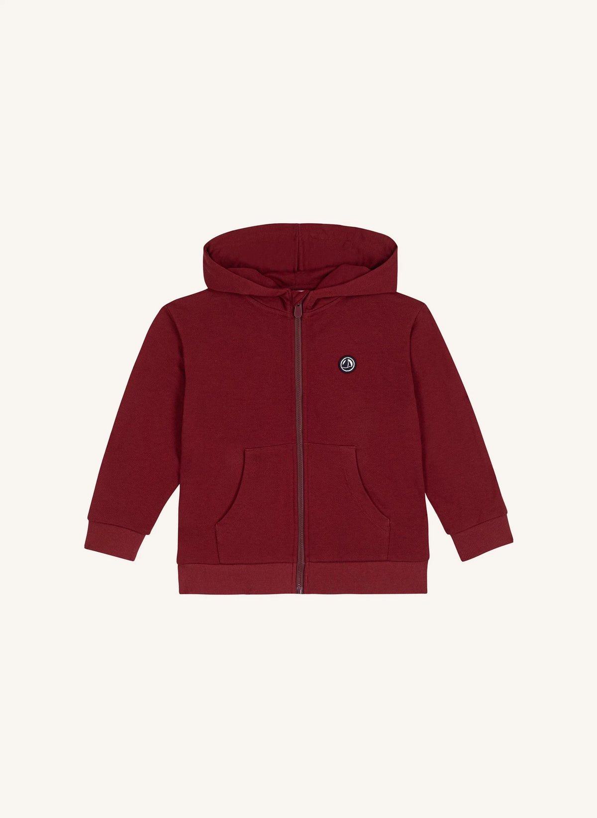 Petit Bateau - Kapuzenoberteil mit Logo | Bordeaux