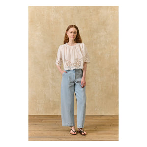 Louise Misha - Louvia Bluse aus Bio-Baumwolle | Weiß