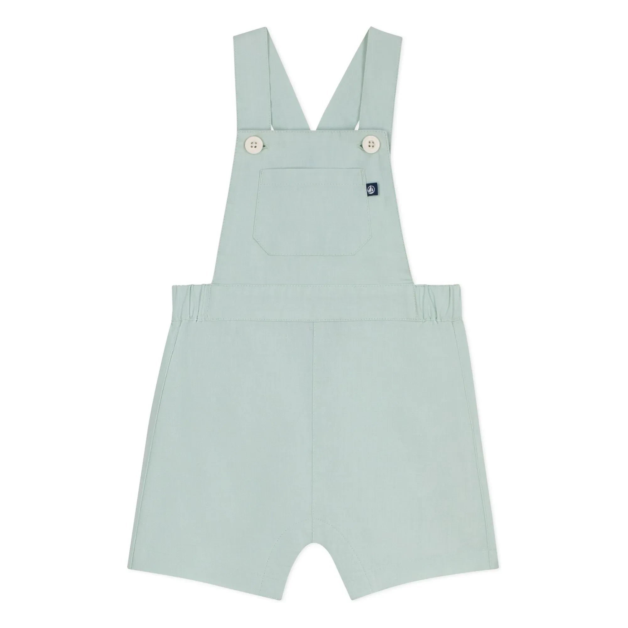 Petit Bateau - Leinen Kurzer Overall | Salbei