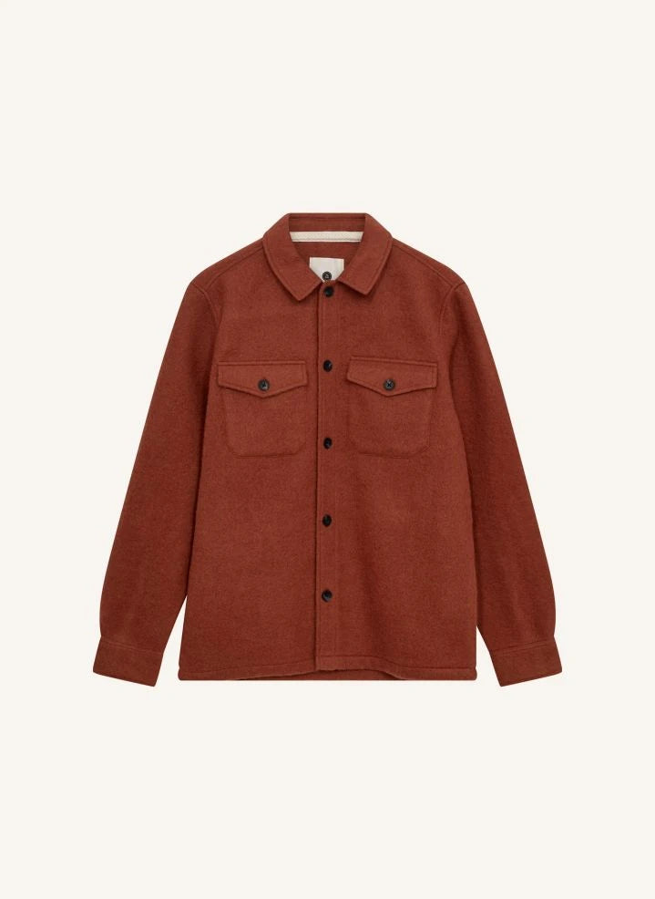 Anerkjendt - Akoscar Woll Overshirt | Terracotta