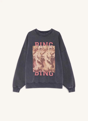 Anine Bing - Miles Tiger Bing Baumwoll-Sweatshirt | Schwarz