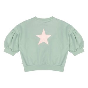 Jenest - Balon Etoile Sweatshirt aus Bio-Baumwolle | Mandelgrün