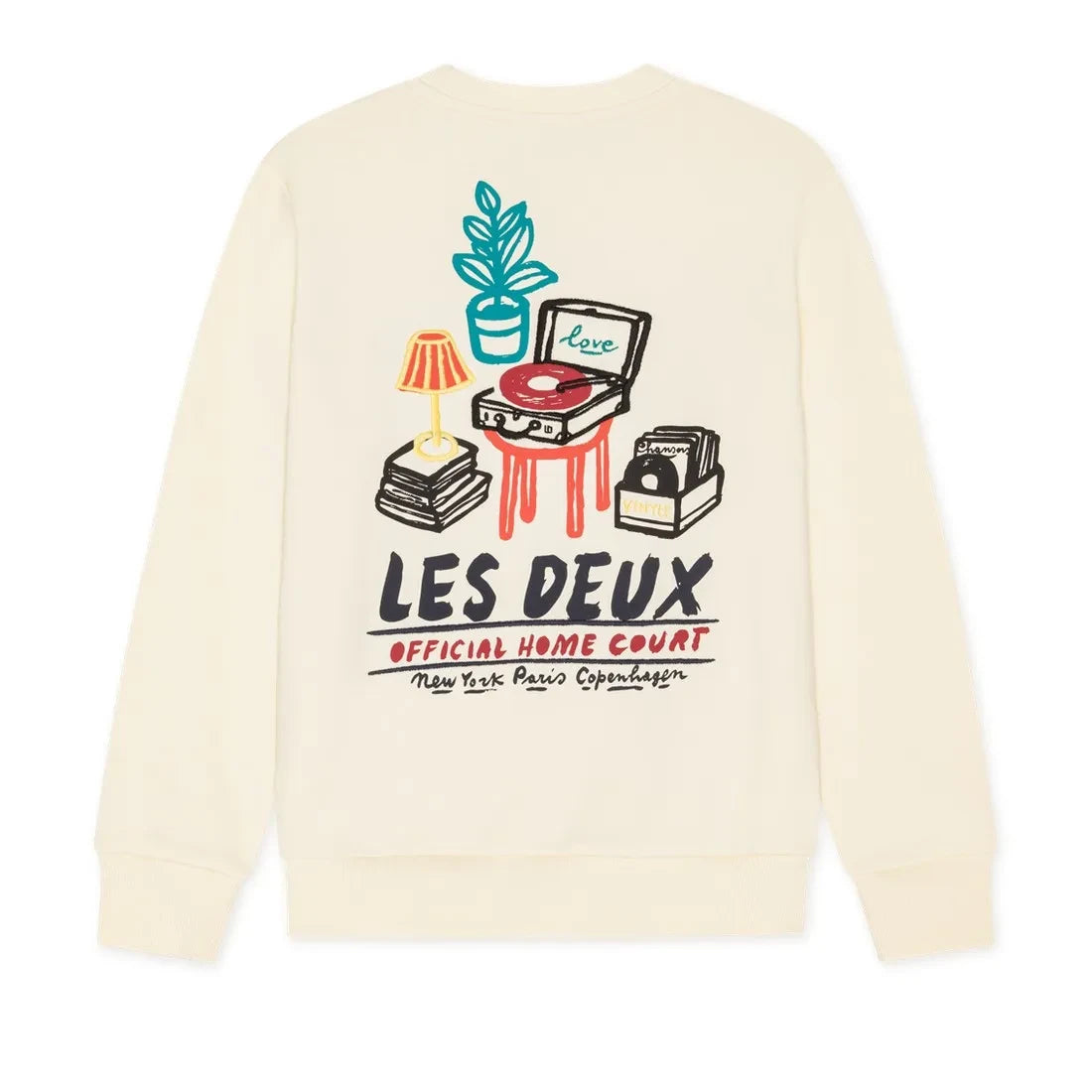 Les Deux - Les Deux Bio-Baumwoll Platesli Sweatshirt | Creme