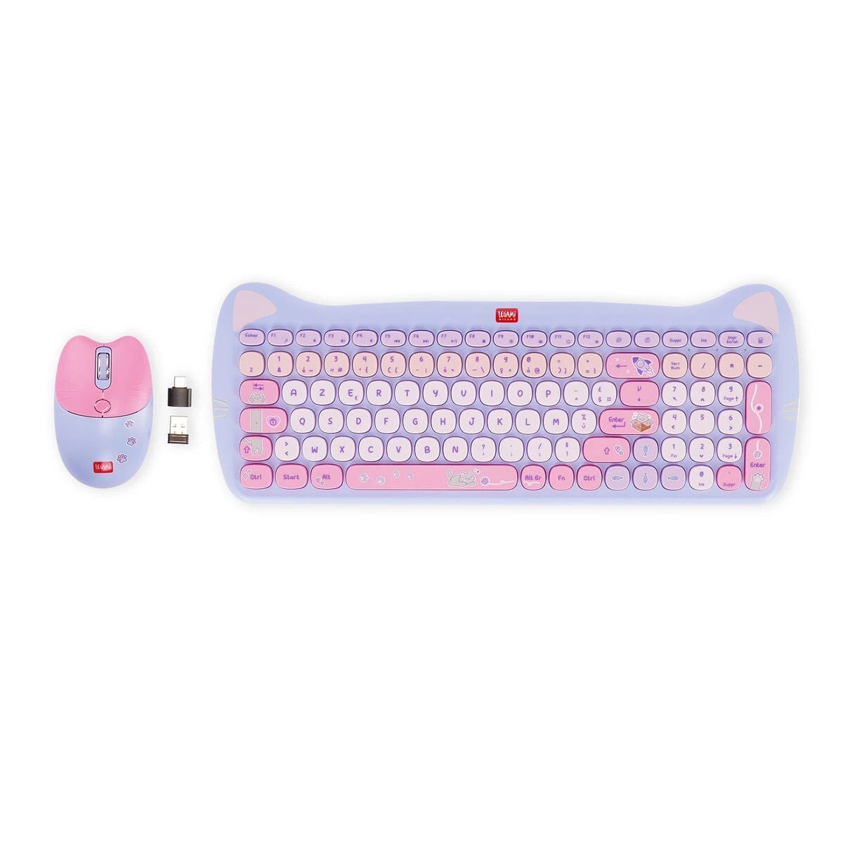 Legami - Kabelloses Maus- und Tastatur-Set - Meow
