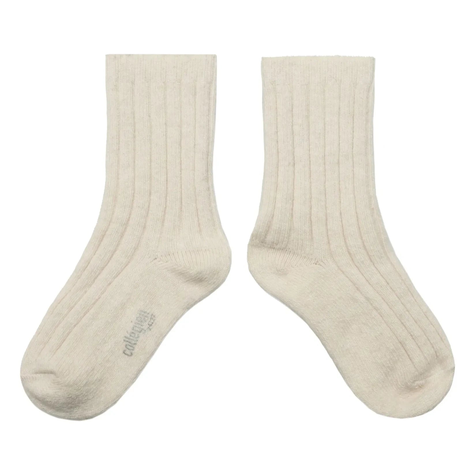Collégien - Beige Chamois Kaschmir-Merinowoll-Socken