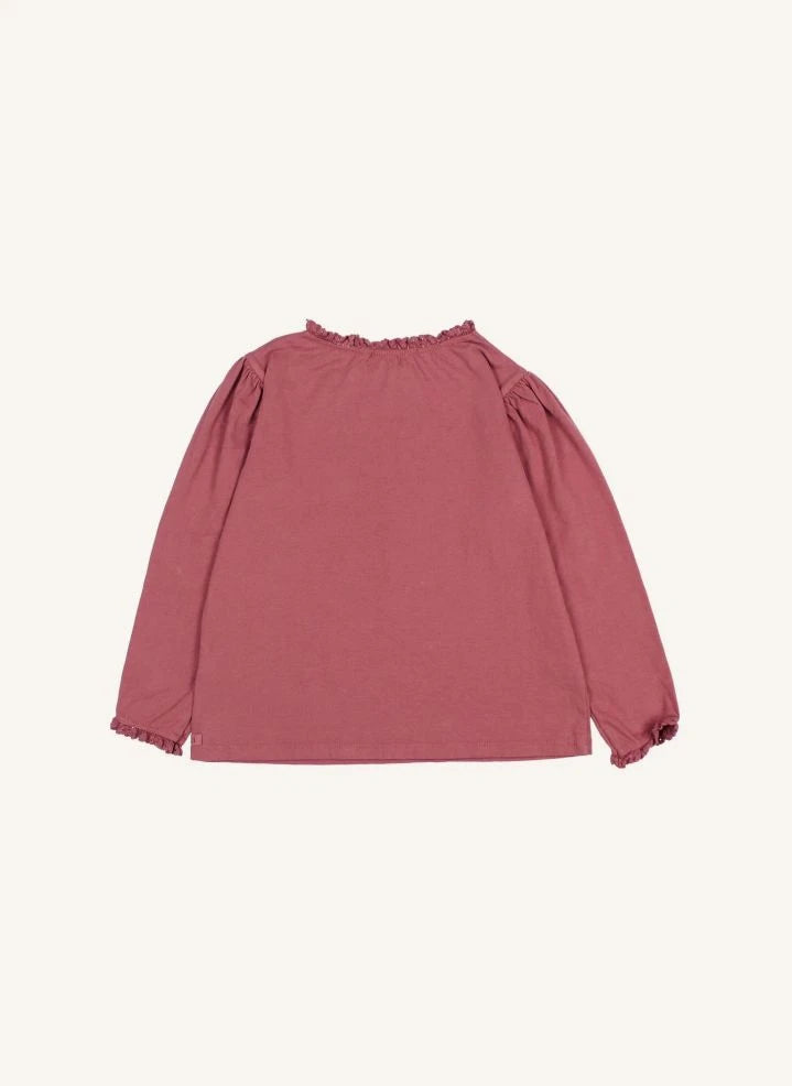 Búho - Spitzen-Bio-Baumwoll-T-Shirt | Mauve