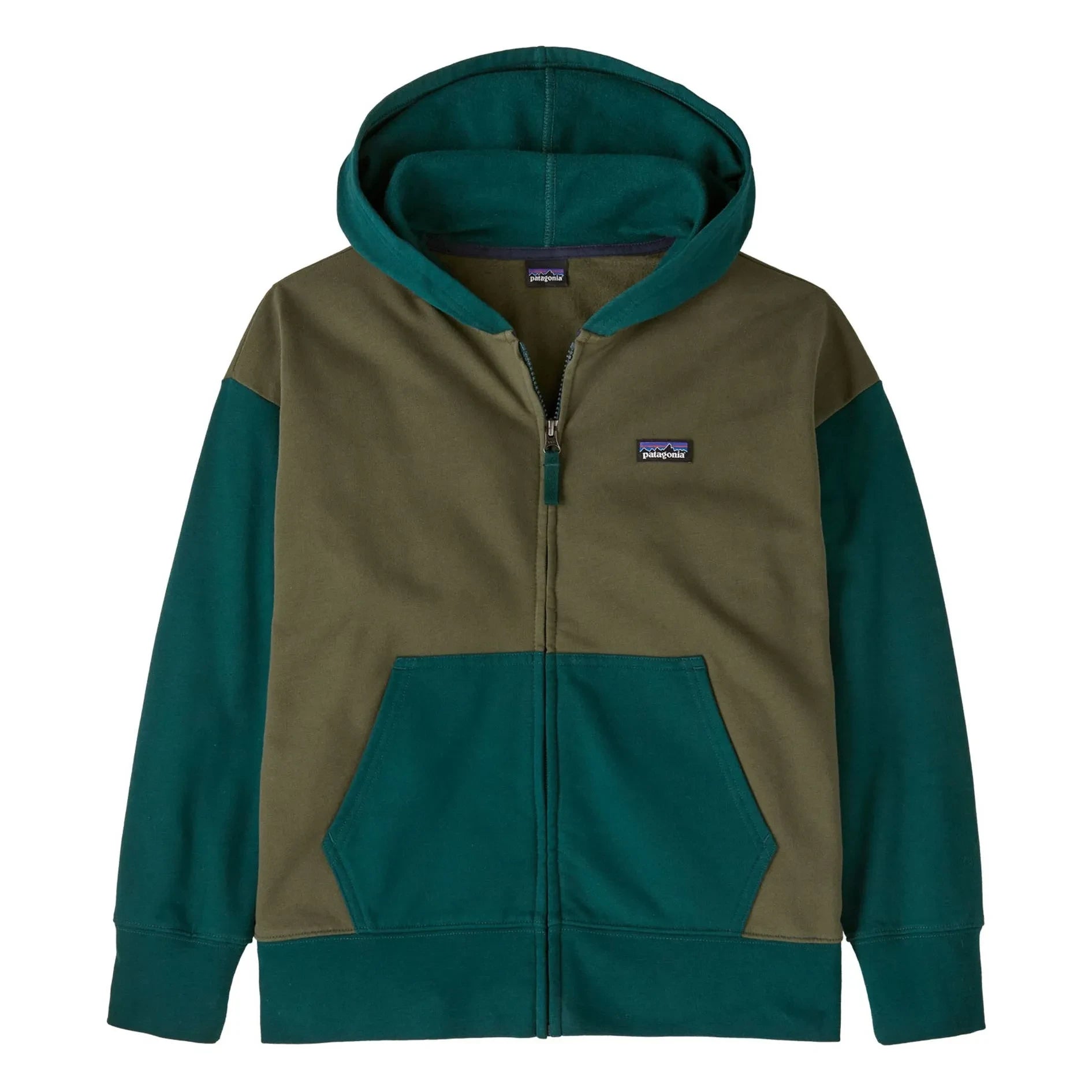 Patagonia – Sweatshirt mit durchgehendem Reißverschluss aus Bio-Baumwolle | Grün
