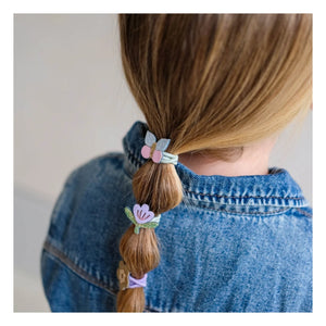 Mimi & Lula - 8-teiliges Blumen-Haarspangen-Set | Lila