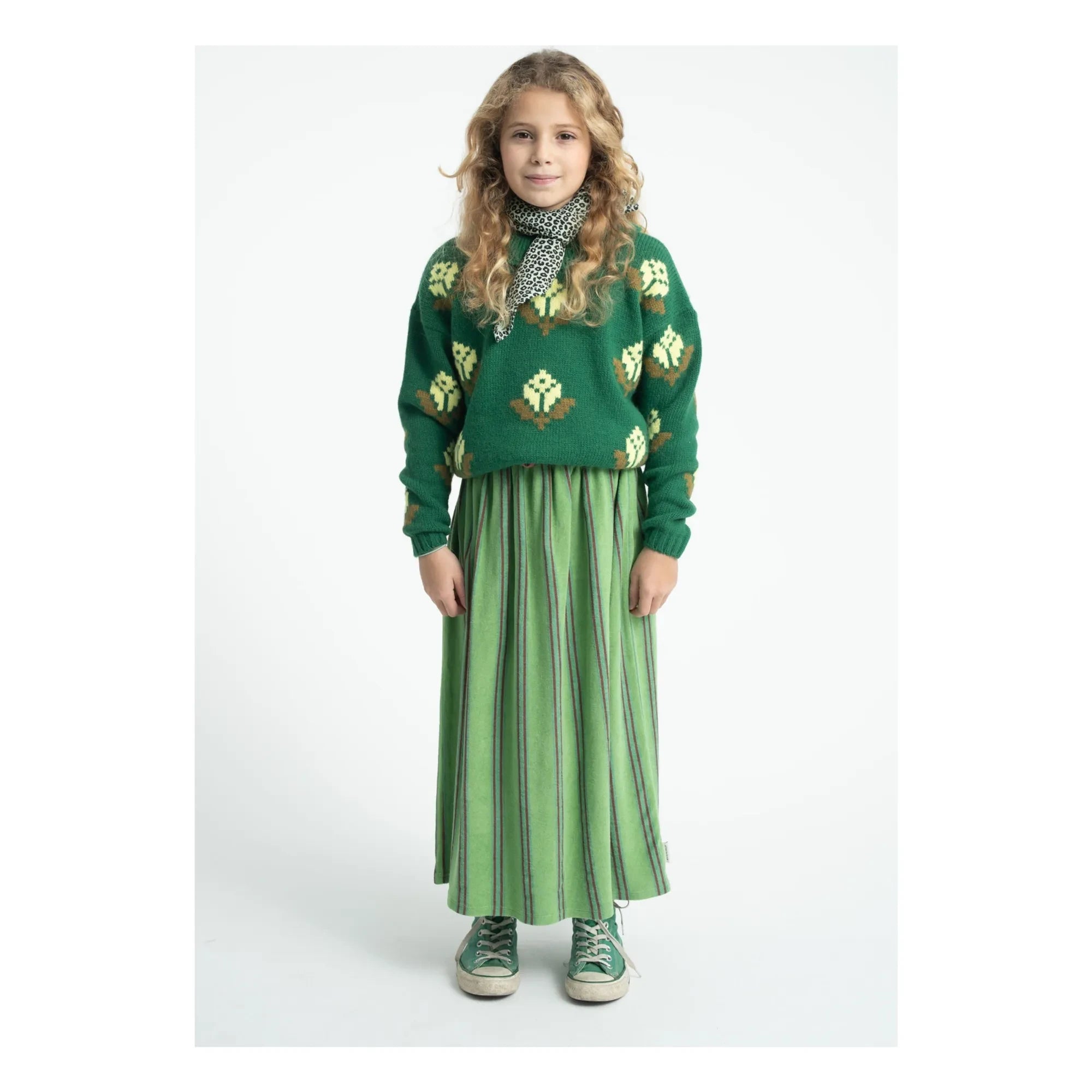 Piupiuchick - Pullover mit Blumenmuster | Grün