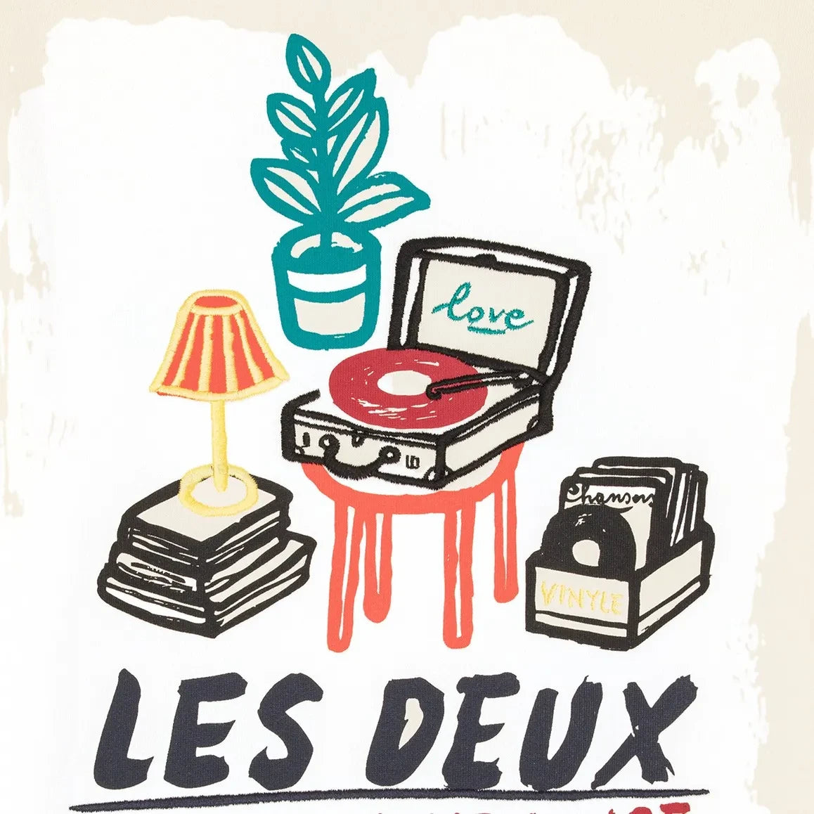 Les Deux - Les Deux Bio-Baumwoll Platesli Sweatshirt | Creme