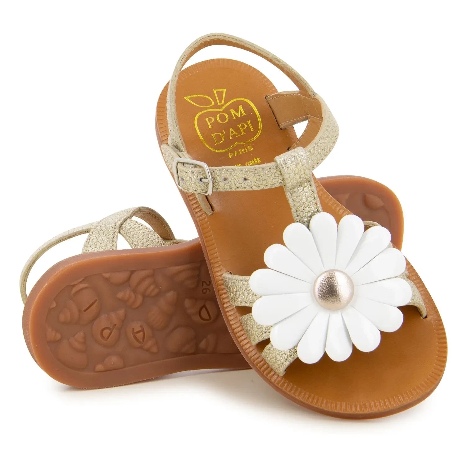 Pom d'Api - Plagette Big Flo Sandalen | Gold