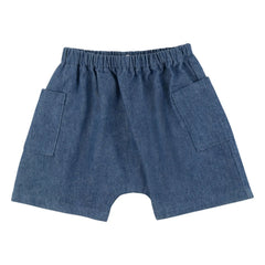 Babe & Tess - Vittorio Denim Cargo Shorts | Blau