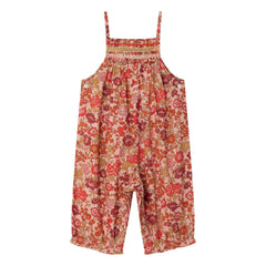 Bonpoint - Lilisy Fleurie Bio-Baumwoll-Latzhose | Puderrosa