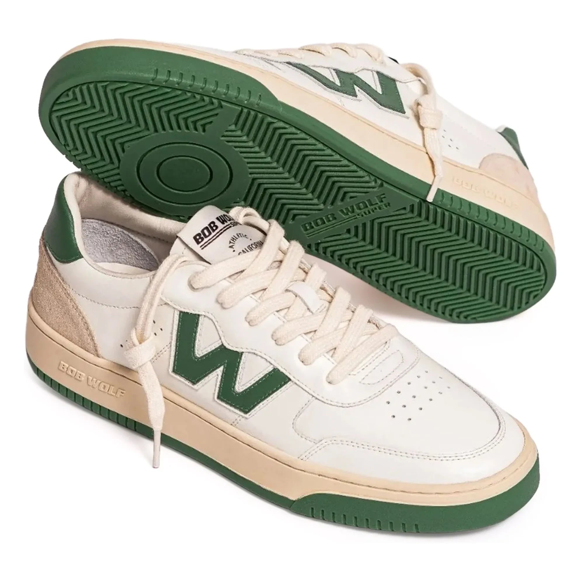 Bob Wolf - Legacy Deri ve Süet Sneakers | Yeşil