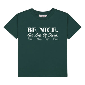 Sporty & Rich - Be Nice T-Shirt Recycelte Baumwolle | Dunkelgrün