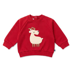 Petit Bateau - Ren geyiği sweatshirt | Koyu kırmızı