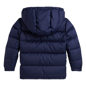 Ralph Lauren – Wattierter Mantel mit Logo aus recycelten Fasern | Marineblau